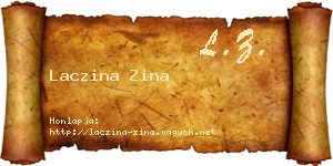 Laczina Zina névjegykártya
